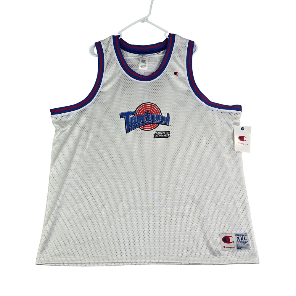 Champion Space Jam Basketball Jersey Mens XXL White Bugs Bunny Tune Squad 30th